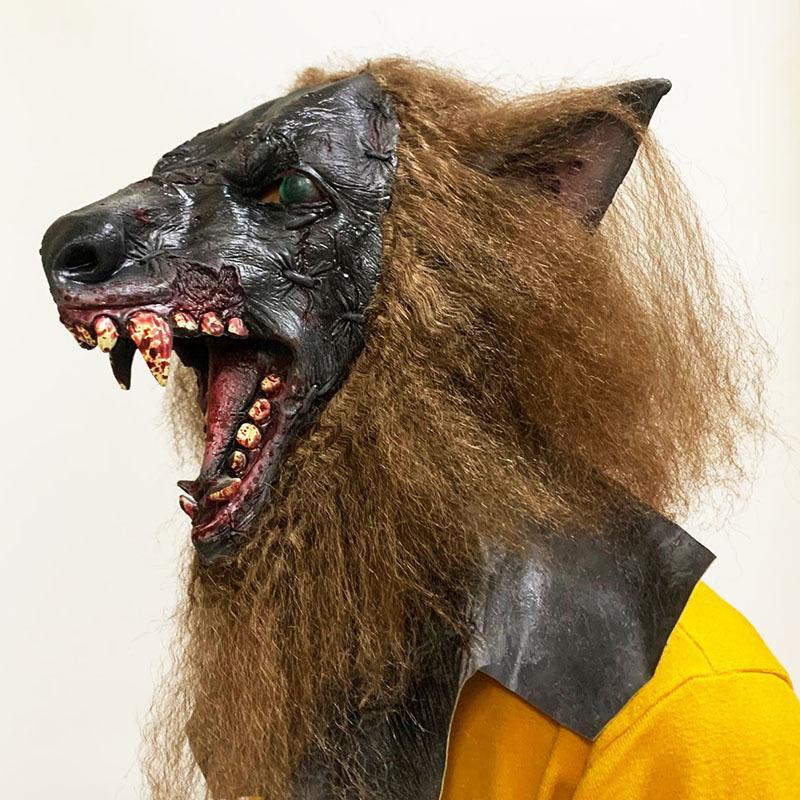 Halloween Supplies  Prank Latex Mask for Fools Horror Werewolf Latex Mask