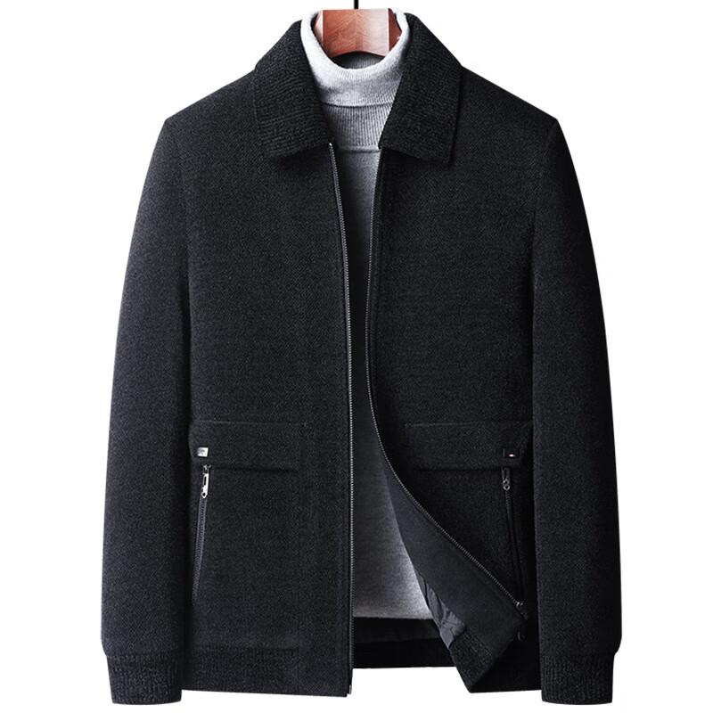 

Men s Autumn/Winter Casual Jacket with Detachable Collar 170/M