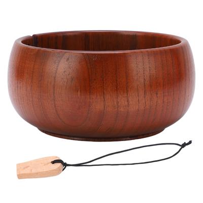 Garnschale Langlebiges Glänzendes Holz Platzsparend Tragbar Kolben-Design Strickgarnschale für DIY
