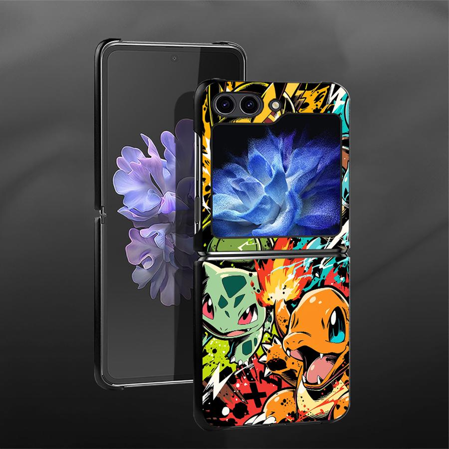 

Cartoon Hot Pokemon Back Phone Cover Funda Case for Samsung Galaxy Z Flip 7 6 5 4 3 Flip7 FE Flip3 Flip4 Flip6 Flip5 Galaxy Z Flip3 5G
