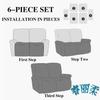 Waterproof Loveseat Sofa Recliner Cover 2-Seater with Side Pockets Stretch PU Leather Recliner Sofa Cover Living Room