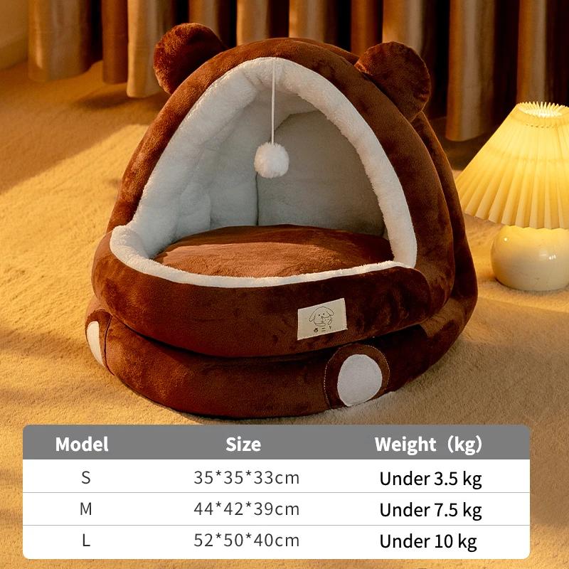 

Bed Basket Cat Bed Cozy Kitten Cushion Cat s House Tent Soft Warm Small Dog Mat Bag Washable Beds and Furniture Pet Supplies S