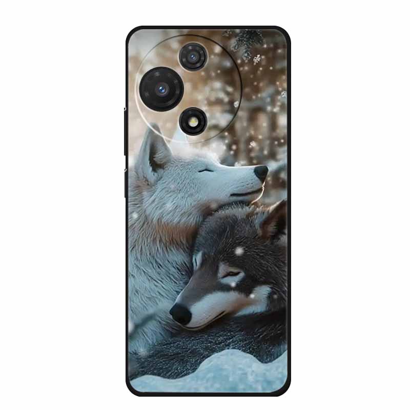 For TCL 605 Case Fashion Flower Protective Black Silicone Soft TPU Back Cover Case For TCL 60 5G 60 SE Case 60SE Coque Funda Bag