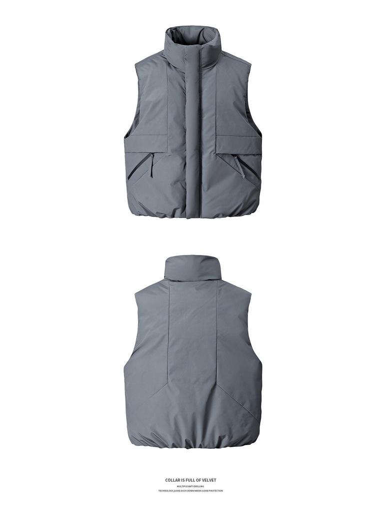 Trendige Herren-Stehkragen-Daunen-Baumwollweste - Herbst/Winter Lässige Weste Oberbekleidung für Paare