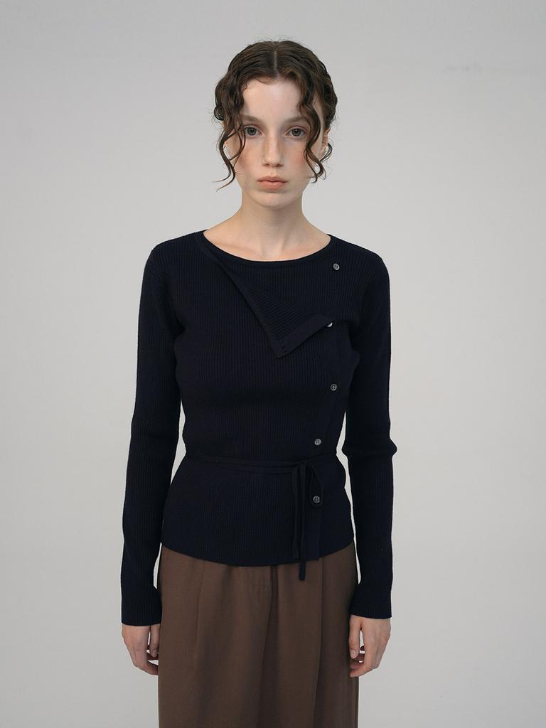HUNCH Neck Open Detail Knit (2Colors)