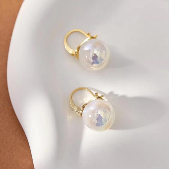 S925 Silver Needle Pearl Stud Earrings for Women