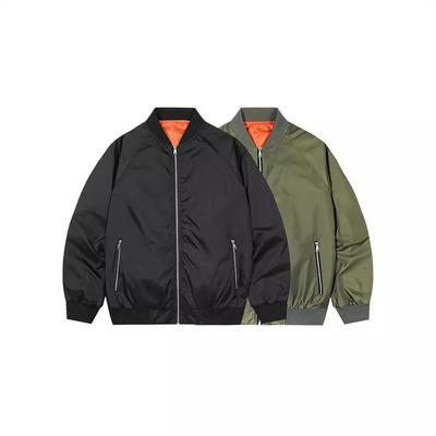 Herren Amerikanische Bomberjacke Lässige Herren- und Damen Baseball-Uniformjacke Locker Militärgrün Mode Vielseitiger Trend