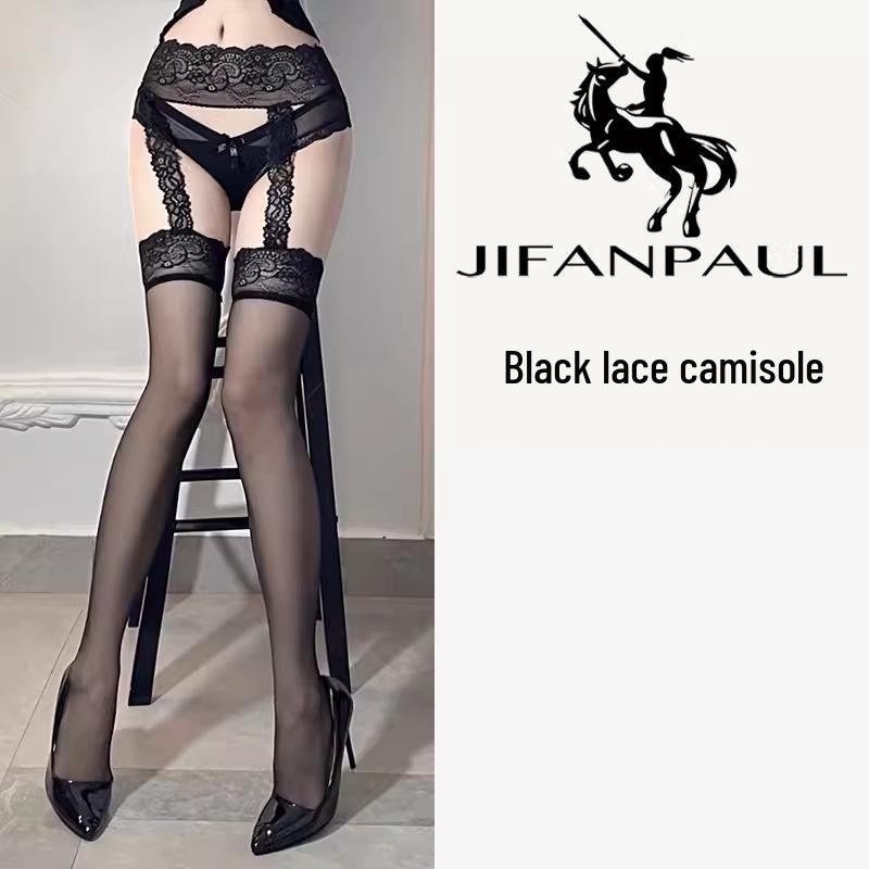 Lace Suspender Thigh-High Stockings with Over-the-Knee Design