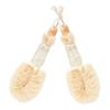 Bath Brush Sisal Body Scrubber 2Pcs Exfoliating Brush for Bathing