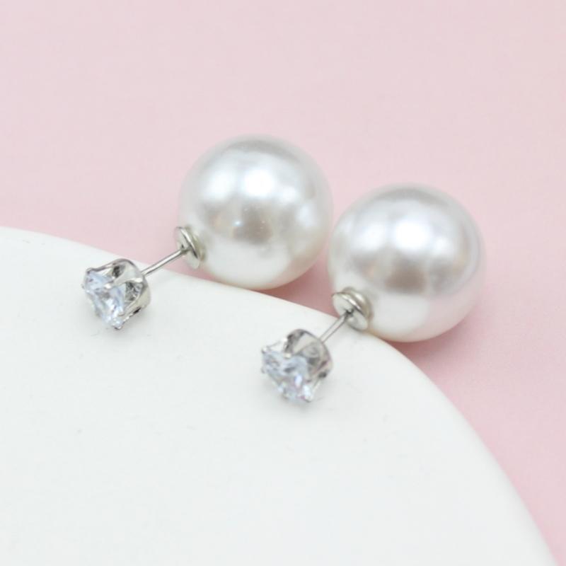 Heart Round Imitation Pearl Butterfly Leaf Tulip Flower Drop Earrings Women Wedding Geometry Jewelry Trend Creative Accessories