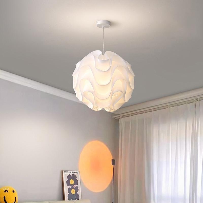 Pp Wave Ball Lampshade Petal Table Lamp Shade Light Durable Cover Design Lampshade Protector Household Chic
