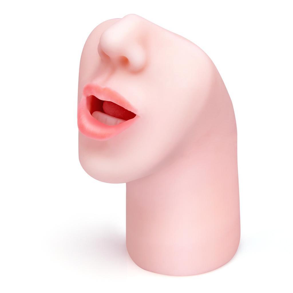 Masturbator Cup Realistic Mouth with Teeth and Tongue Blow Job Stroker Oral Sex Toys