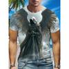 New Demon Angel 3D Print T-Shirts Men Women Summer Round Neck Short Sleeve