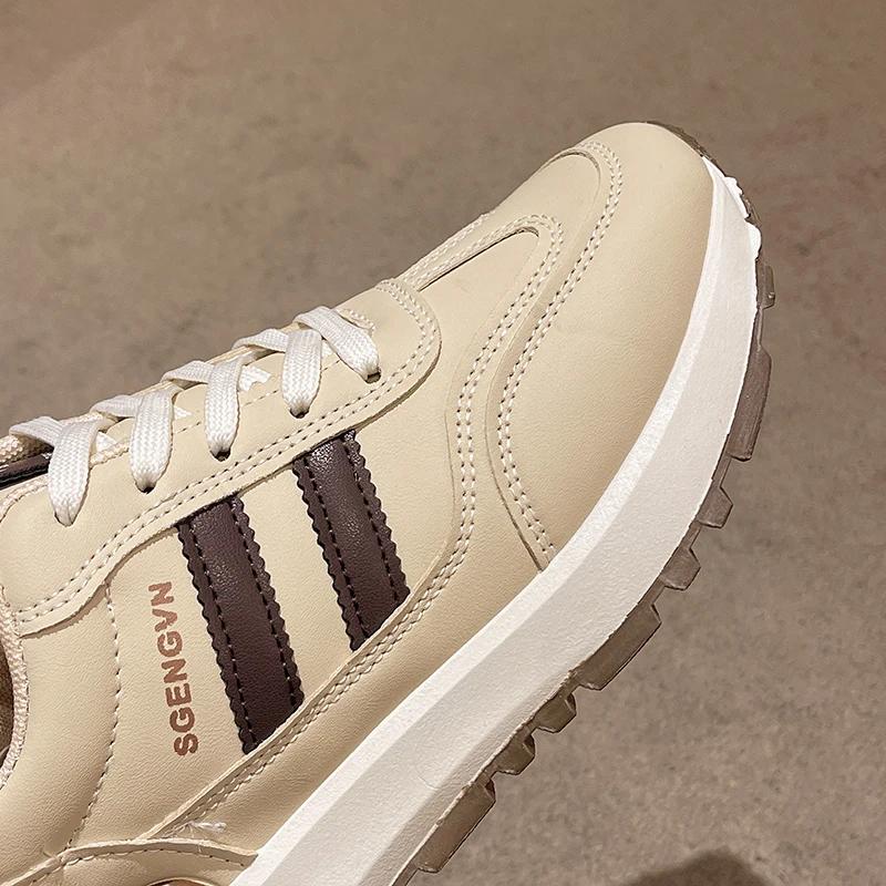 Luxury Brand Flat Casual Shoes Women's Leather Shoes Letter Printed Breathable Comfortable Fashion Breathable Running Footwear