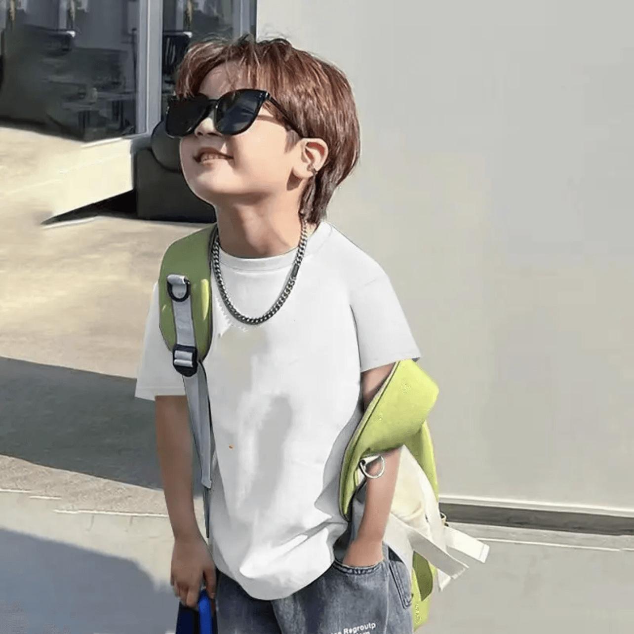 

Модная детская футболка с коротким рукавом для мальчиков, трендовые новые летние топы с принтом 160cm