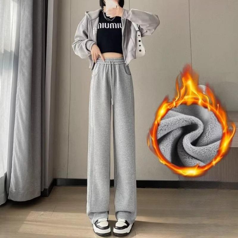 Banana Wide-leg Pants Are A New Style of Women's Autumn and Winter Pants with A Fleece High Waist and A Slimming Effect