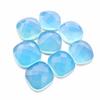 Blue Chalcedony Faceted Cushion Cabochon Lot, Sky Blue Chalcedony Gemstone, Checkerboard Cut Flat Back Stone, Loose Gemstone for Jewelry Making