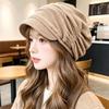 Ear Protection Visor Beanie Hat Oversized Fit Warm Winter Hats Soft Slouchy Beanie Hat  For Women