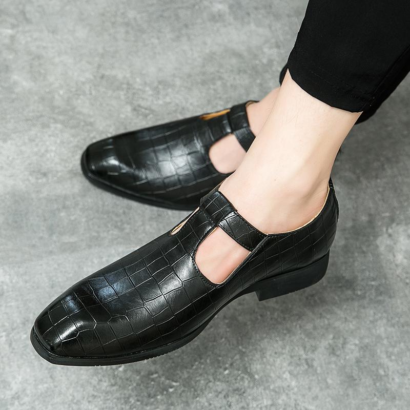 Fashion Business casual men's shoes Classic British style Fashion party and dance Plus Size 38-46 Plus Size Black leather shoes Hot