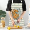 Lovely Owl Cat Pattern Sleeveless Kitchen Aprons Adult Kids Linen Bibs Household Cleaning Pinafore Home Cooking Baking Aprons