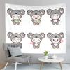 Cartoon Koala Tapestry Eucalyptus Branches Tapestry Cute Wild Animals Tapestry Home Living Room Bedroom Wall Modern Tapestries