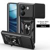 Für Xiaomi POCO M7 Pro 5G Hülle Armor Magnetischer Halter Ring Handy Funda Für Mi Poco M7 Pro M7Pro Schiebbarer Objektivschutz Abdeckung Coque