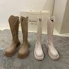 Sweet and cool Spice Girls V-mouth long boots for women, thick soles increase but knee high boots for women's new foreign shoes