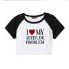 New European and American Spice Girls alphabet-printed navel top summer round neck pullover slim shoulder sleeves short T-shirt