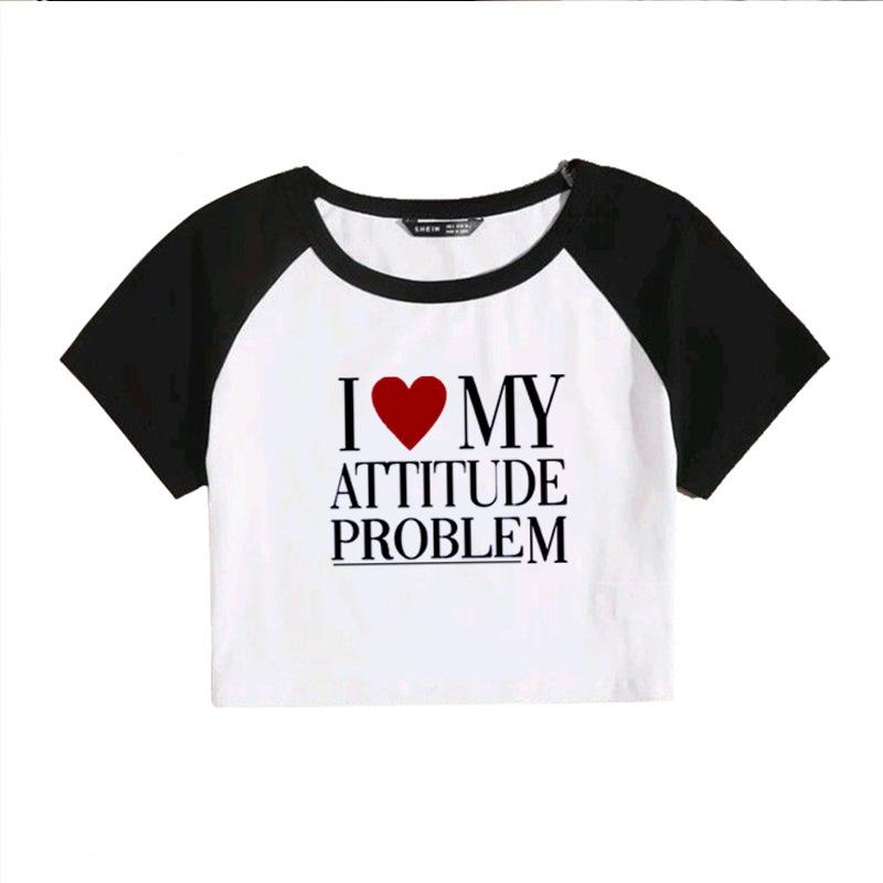 New European and American Spice Girls alphabet-printed navel top summer round neck pullover slim shoulder sleeves short T-shirt