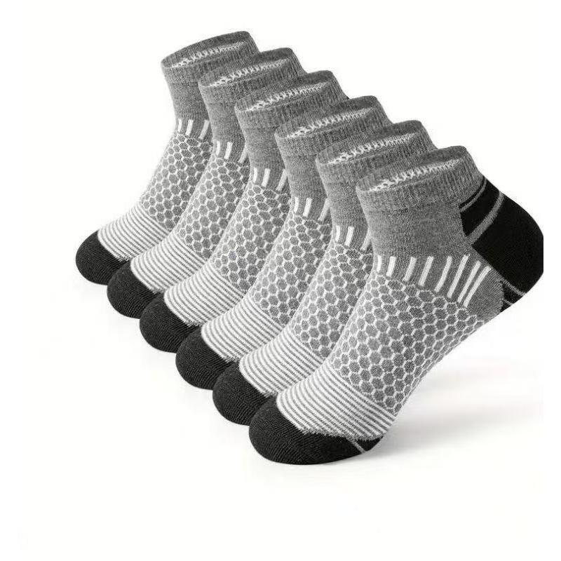 5/10 Pairs Various Sports Socks for Men Running Basketball Outdoor Socks Men's Spring Summer Breathable Sweat Wicking Short Socks Boat Socks