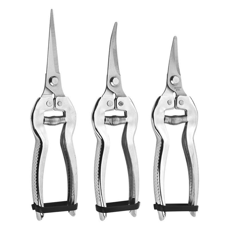 Portable Stainless Steel Pruning Shears Sharp Blades Non-slip Handles for Travel Camping Gardening Plant Pruning