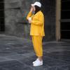 2025 Autumn Women's Two-Piece Set: Loose Solid Color Lapel Shirt & Nine-Point Trousers