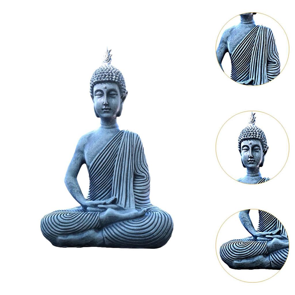 Buddha Sculpture Art Craft Fengshui Figurine for Festival Office Living Room