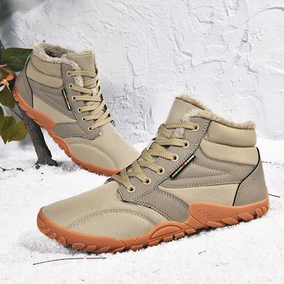 The New Winter Keep Warm Men Cotton ShoesPlush Plus Size Snow Boots Outdoor Motion CasualMiddle Barrel Boots Men Casual Sneakers
