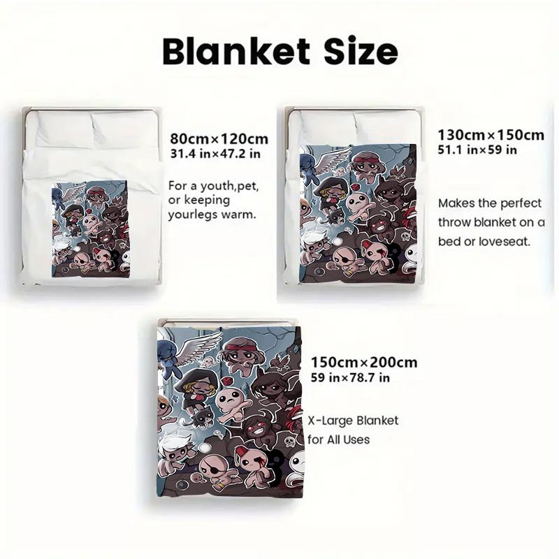 The Binding of Isaac 2D Flat Pattern Flannel Blanket High quality All Seasons Warmth and Comfort Perfect for Christmas Gifts.PMT0914028