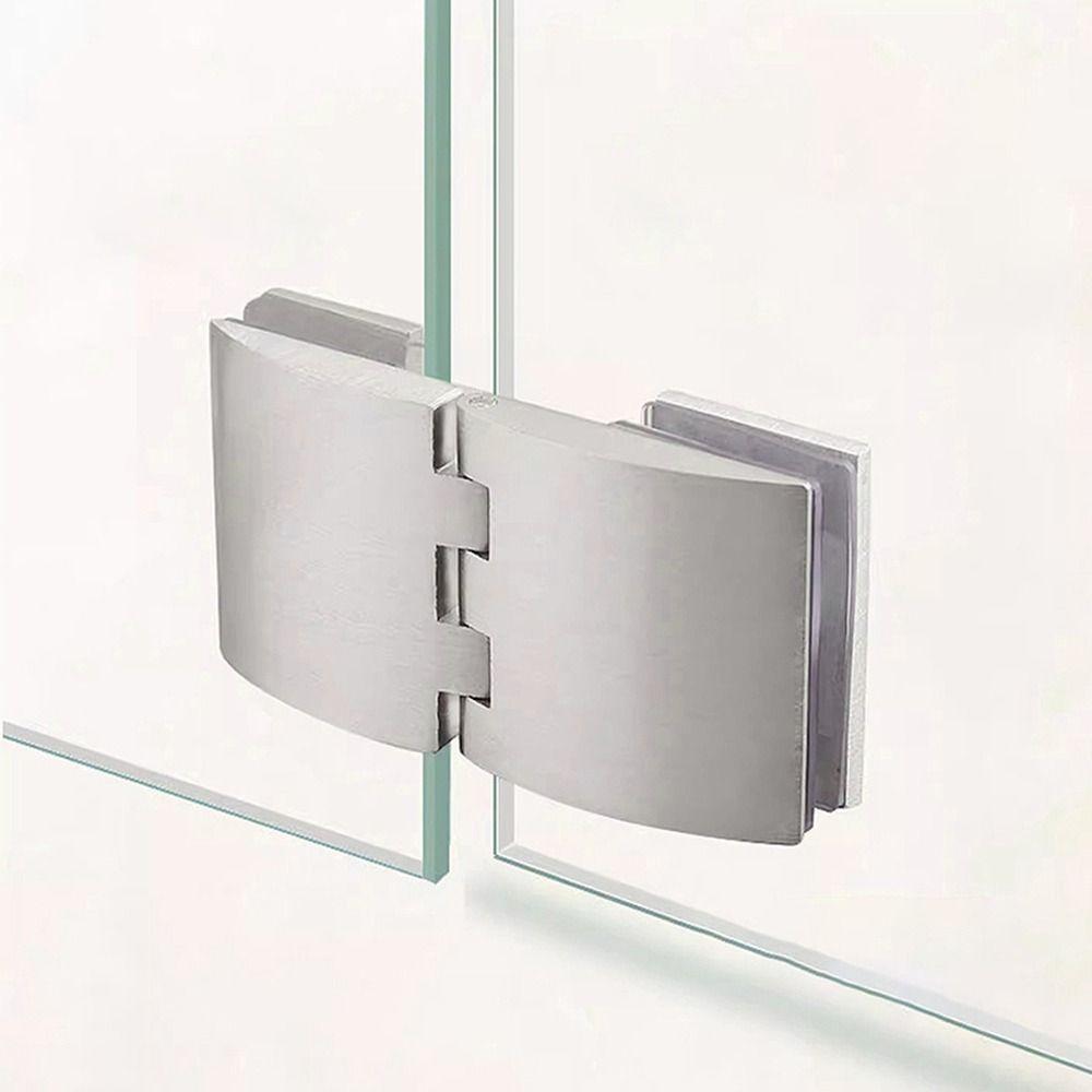 Brushed Nickel Glass Door Hinge Embedded Gate Hinges Accessories Cabinet  Door Hinge