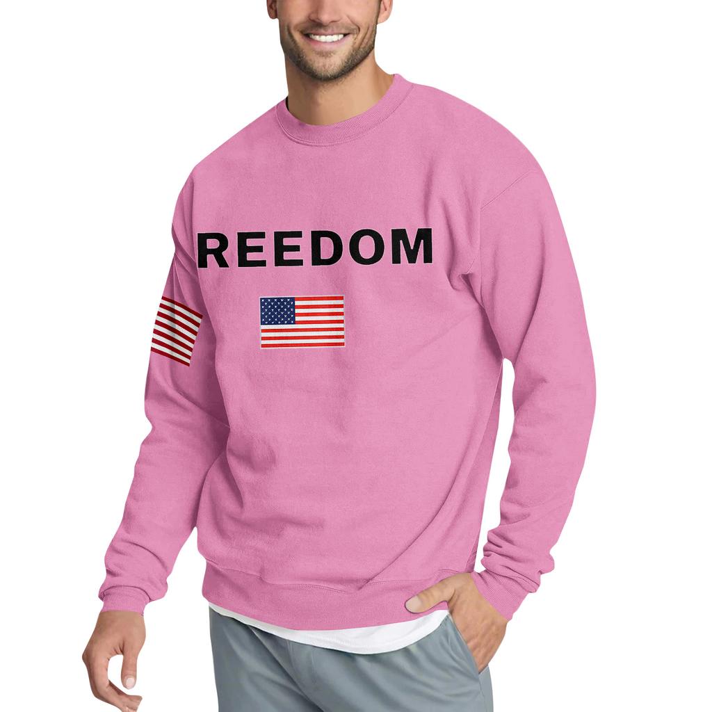 Casual Letter Print Men's Loose Sweatshirt
