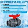 50mm Double Way Ball Valve Irrigation Water Pipe Fittings T-type PE Pipe Faucet Diverter Lawn