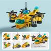 6-in-1 Micron Particle Fire Brigade Police Military Tank Building Block Children's Toy Assembly Children's Puzzle Toy