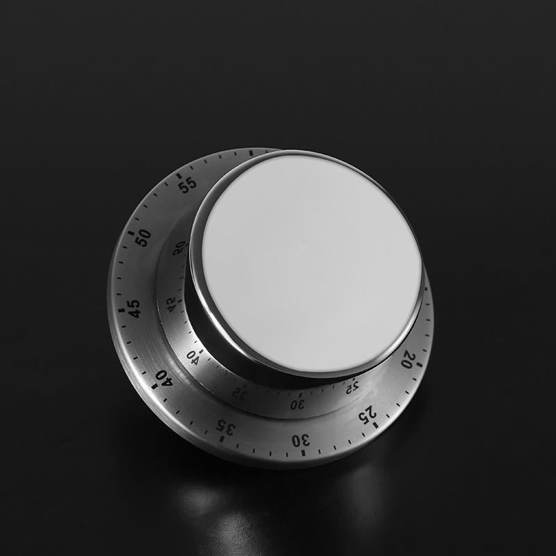 Clock Magnetic Kitchen Mechanical Alarm Timer Stainless Steel Baking Reminder For Learning Time Management