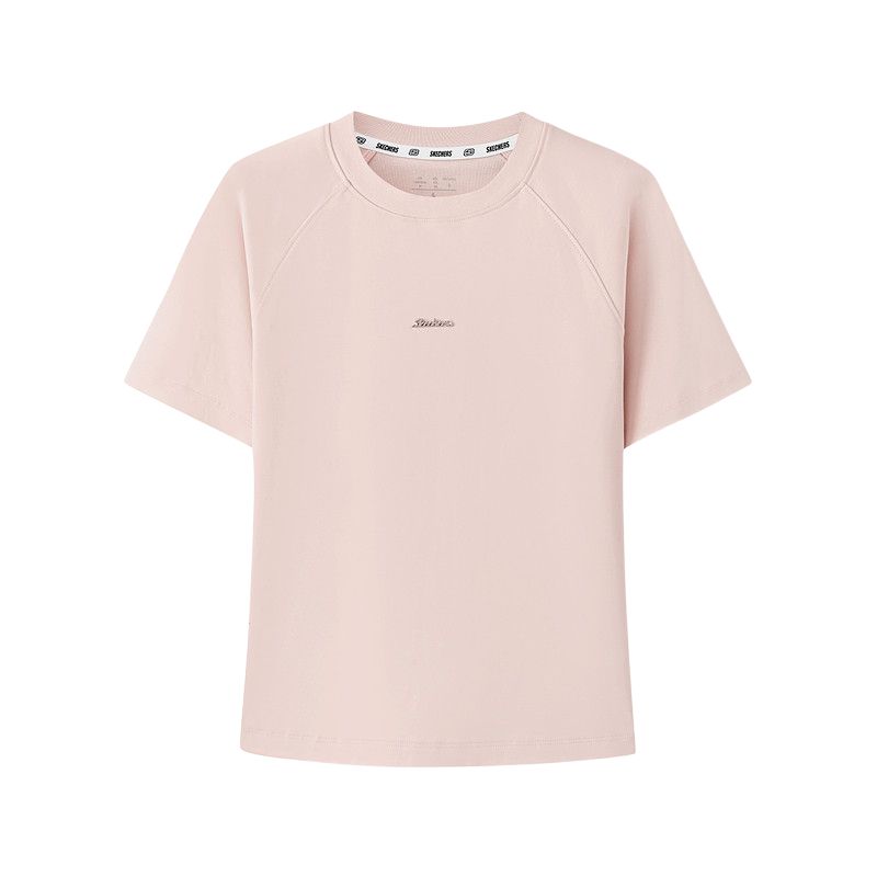 Skechers Knitted Pullover Round Neck Slim Fit Short Sleeve Raglan T-Shirt Women tops L226W005-03PF S