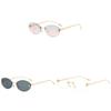 Alphabet F Metal Round Sunglasses With Uv400 Antiglare For Fashion Travel And Outdoor Use
