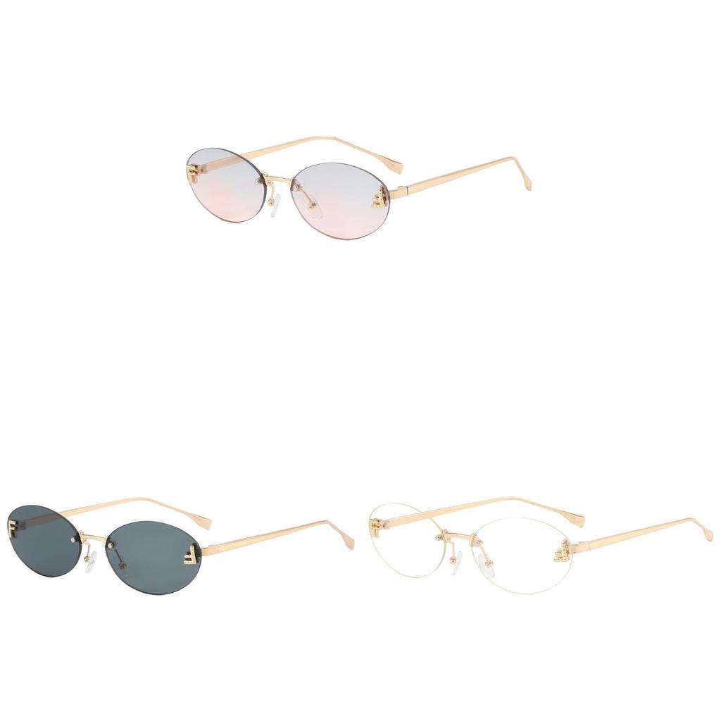 Alphabet F Metal Round Sunglasses With Uv400 Antiglare For Fashion Travel And Outdoor Use