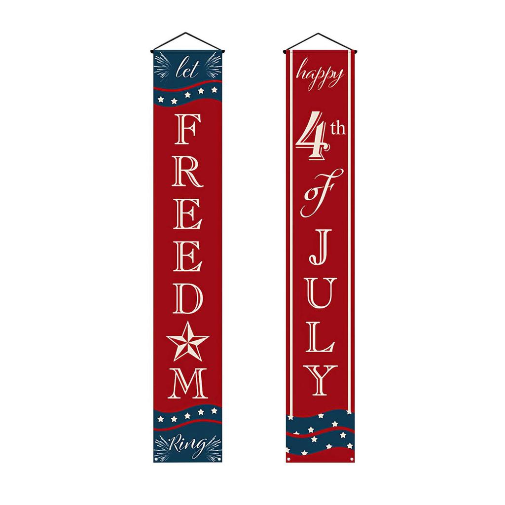 Outdoor Hanging Set for Porch Home of the Free Because of the Vertical Sign for Patriotic Holiday Decoration Independence Day Memorial Day