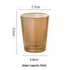 Amber Striped Glass Mouthwash Cup