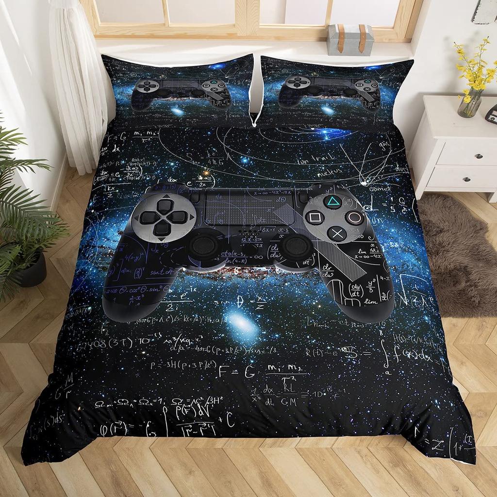 Spēļu pults segas pārvalka komplekts Mikrošķiedras Spēlētājs Spēlēšana Džoistiks Segas pārvalks Karaliskā izmēra Bērniem Zēniem Videospēļu Vienguļamās gultas veļas komplekts