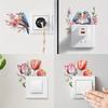 Romantic Spring Aesthetic Branch Bird Pattern Light Switch Sticker for Bathroom Bedroom Living Room, Removable Adhesive Wall Decal, Home Decor