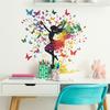 Creative and Colorful Butterfly Girl Flower Stickers for Bedroom Living Room and Commercial Space Beautification and Decoration