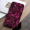 Elegant Black Lace Print Design  Phone Case For Samsung Galaxy A73,A72,A71,A70,A53,A52,A51,Others Soft Black Cover