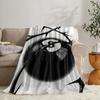 GUOYU Blanket Dice Black BALL Poker Throw Soft Flannel Throw Summer Blanket Lightweight Cozy Nap Blanket For Sofa Bed Travel